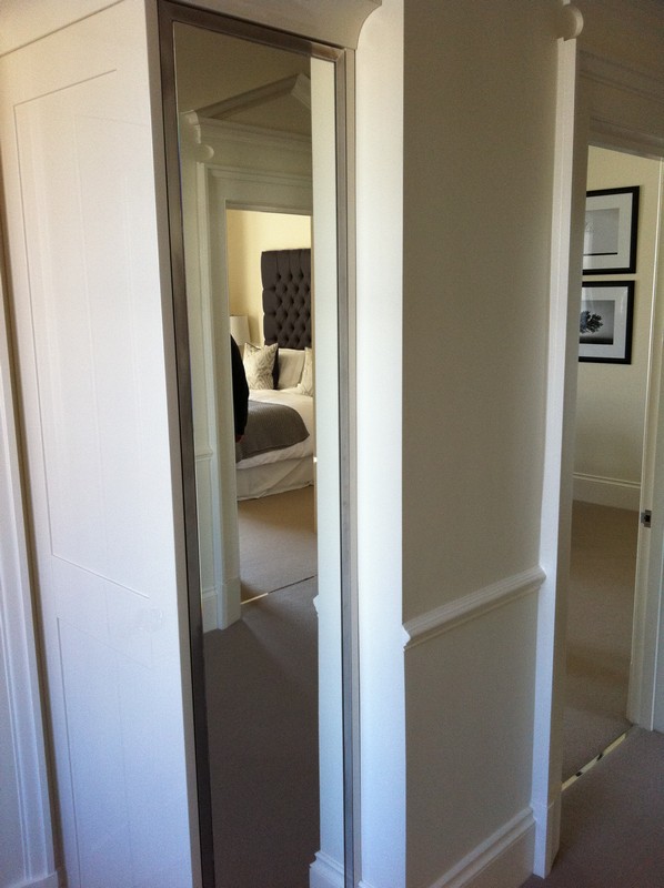Full-length wardrobe mirror fitted in Banstead home